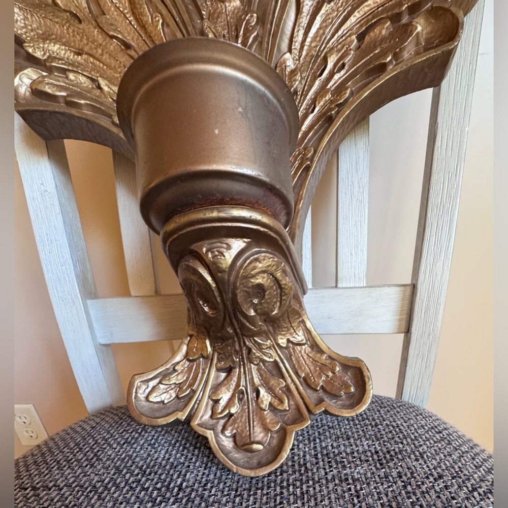 Vintage Homco Gold Decorative Candle Holder - Picture 3 of 8